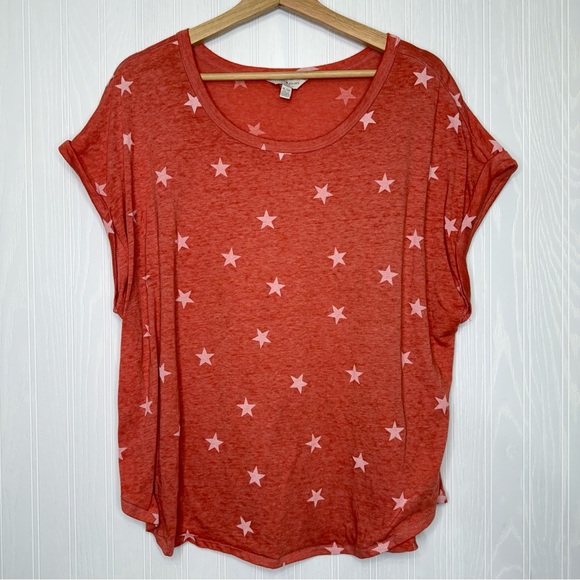 Lucky Brand Tops - Lucky Brand red with stars short sleeve shirt size XL